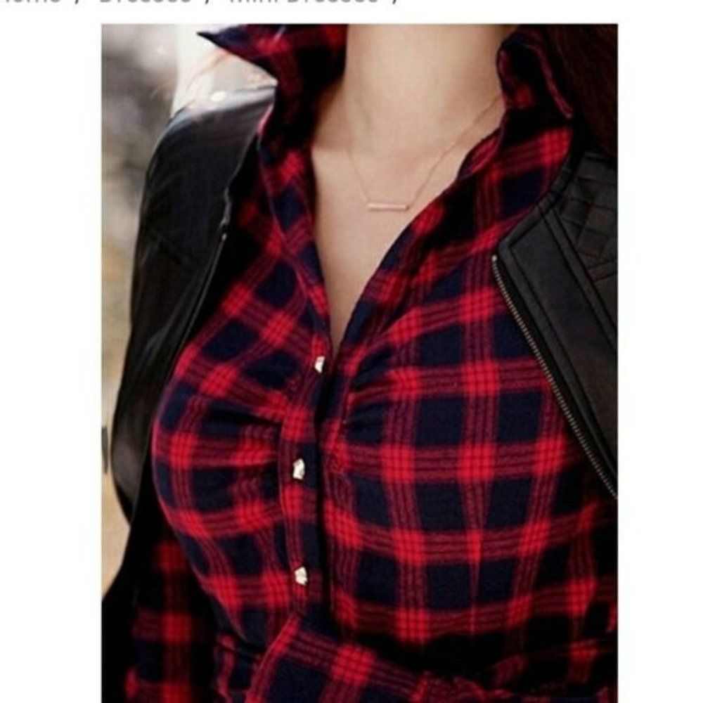 Plaid Swing Mini Dress  S - Picture 14 of 14